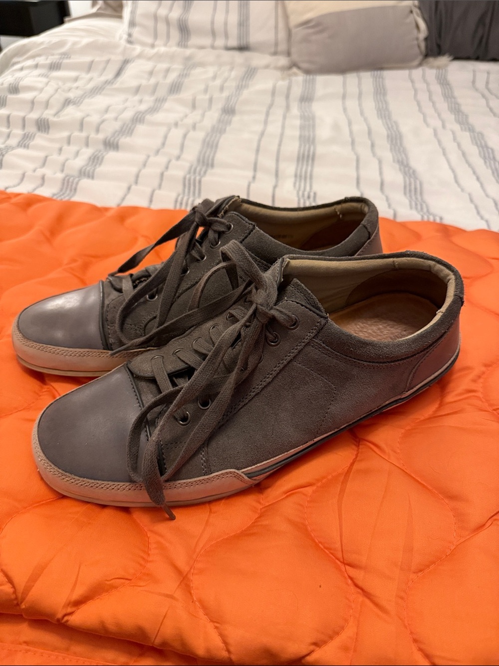 John Varvatos Men's Casual Lace-Up Sneakers in Grey